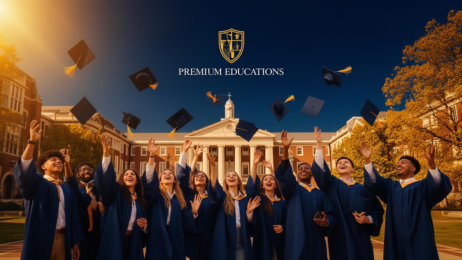 Graduates celebrating academic success